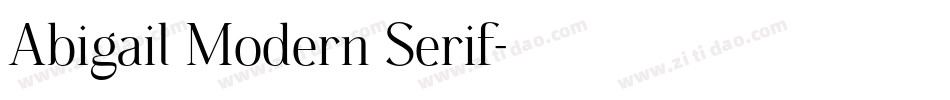 Abigail Modern Serif字体转换